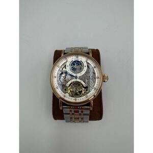 Stauer Griffin Automatic Skeleton Dual Time Sun moon phase